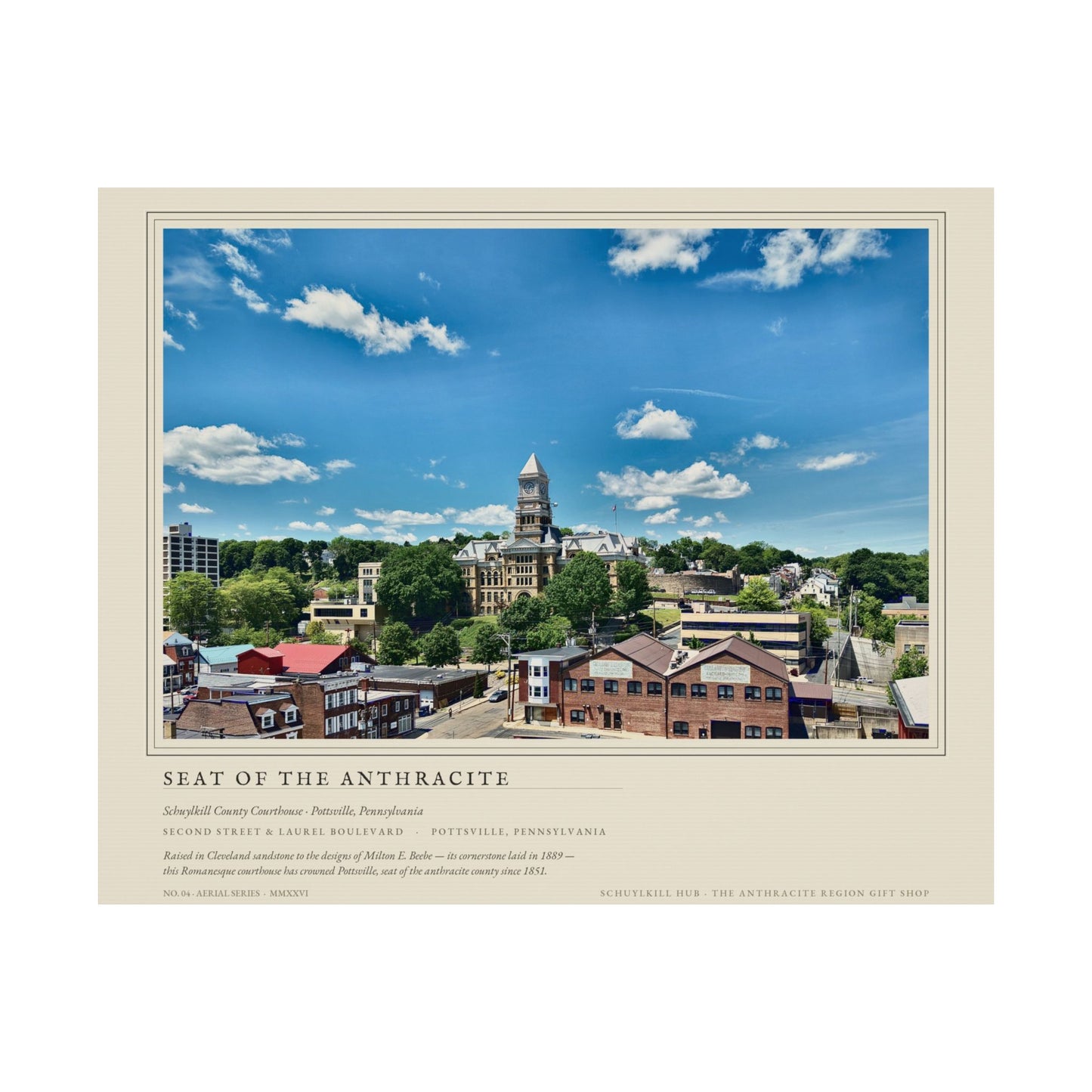 Seat of the Anthracite — Schuylkill County Courthouse · Survey Plate
