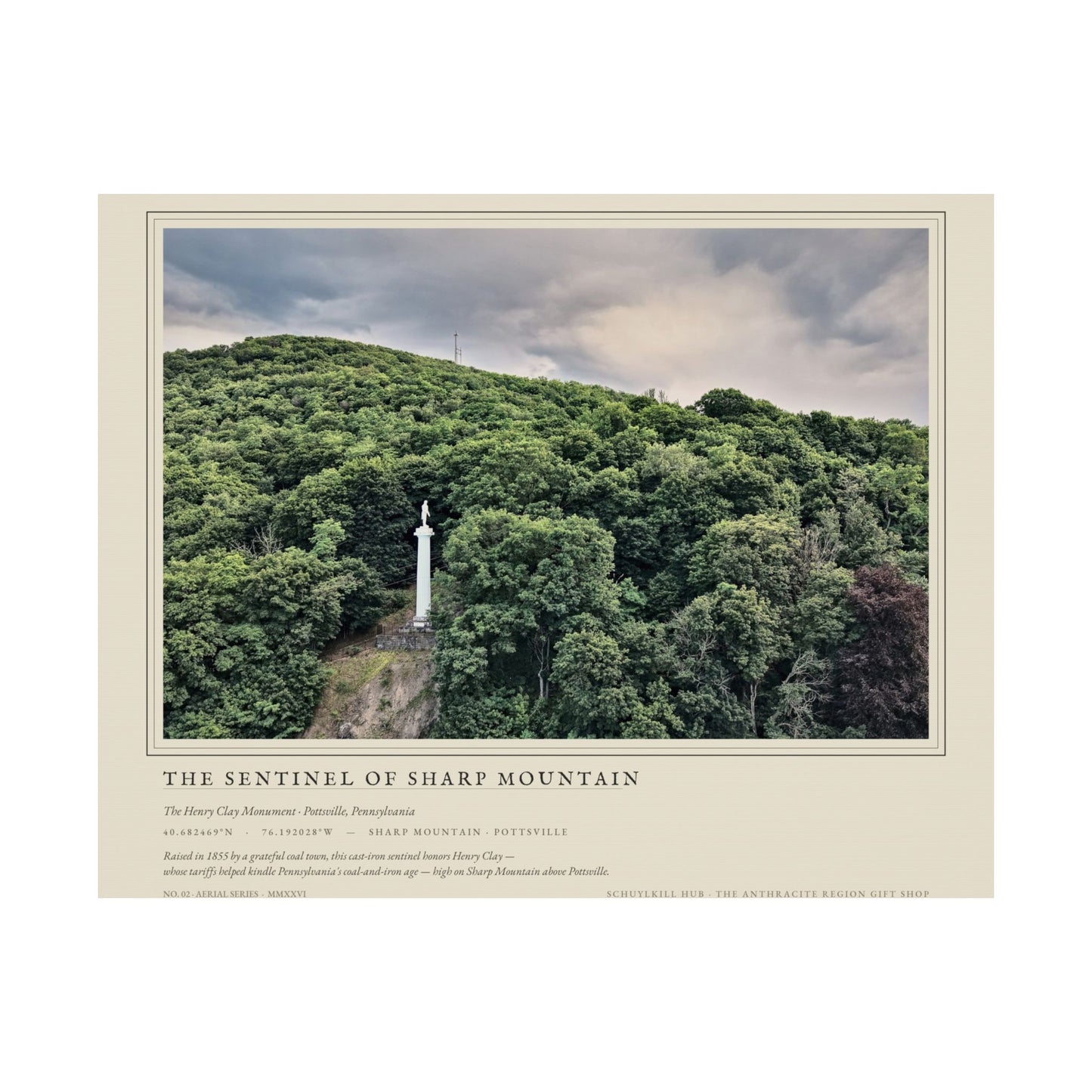 The Sentinel of Sharp Mountain — Henry Clay Monument · Survey Plate