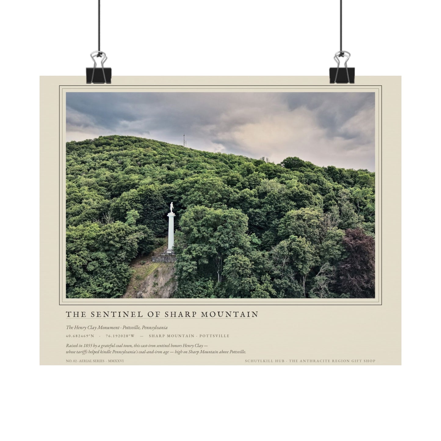 The Sentinel of Sharp Mountain — Henry Clay Monument · Survey Plate