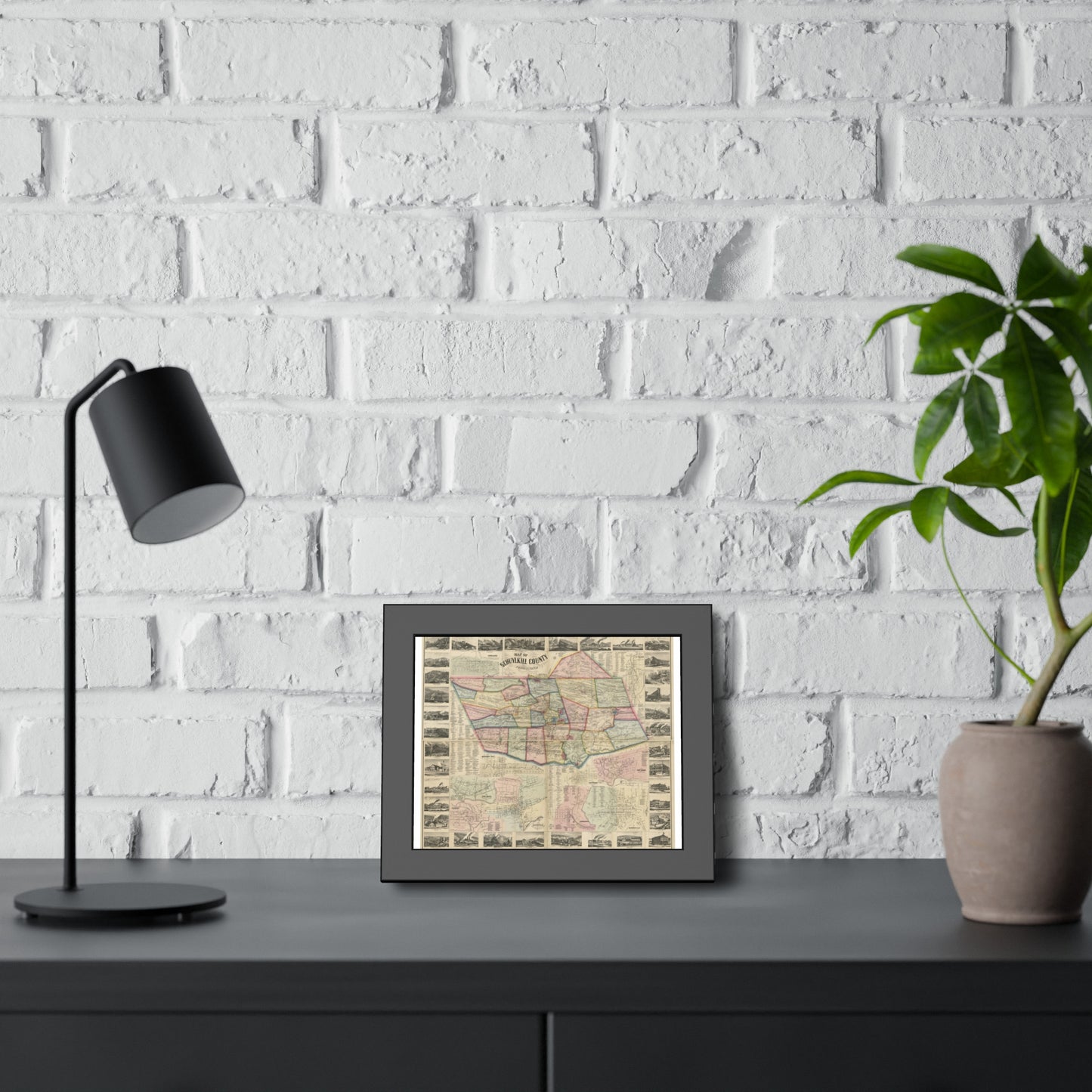 Map of Schuylkill County, Pennsylvania: From Actual Surveys (Scott) — Framed