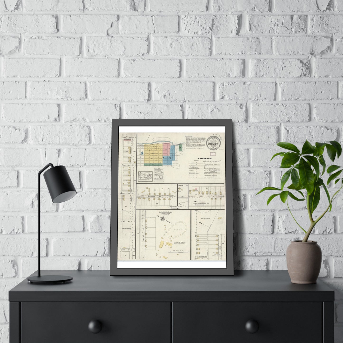 Sanborn Fire Insurance Maps — Coaldale — Framed