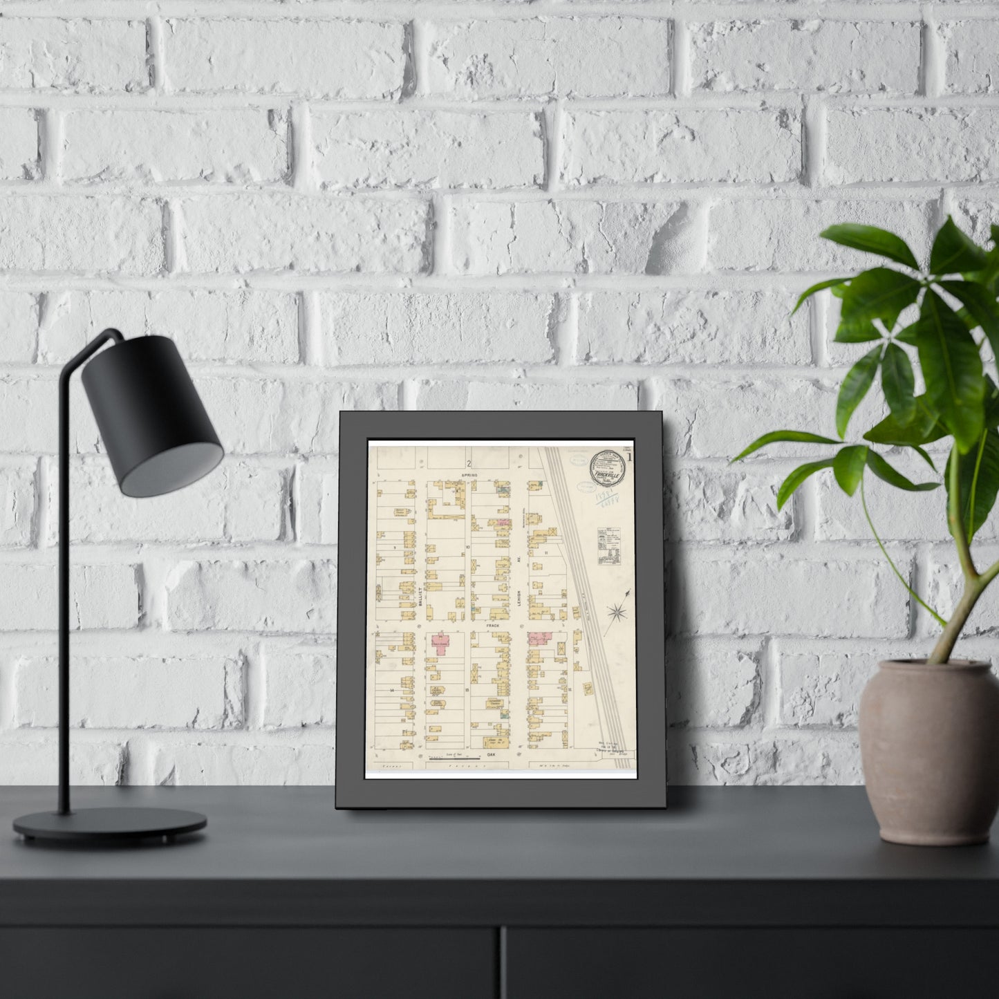 Sanborn Fire Insurance Maps — Frackville — Framed