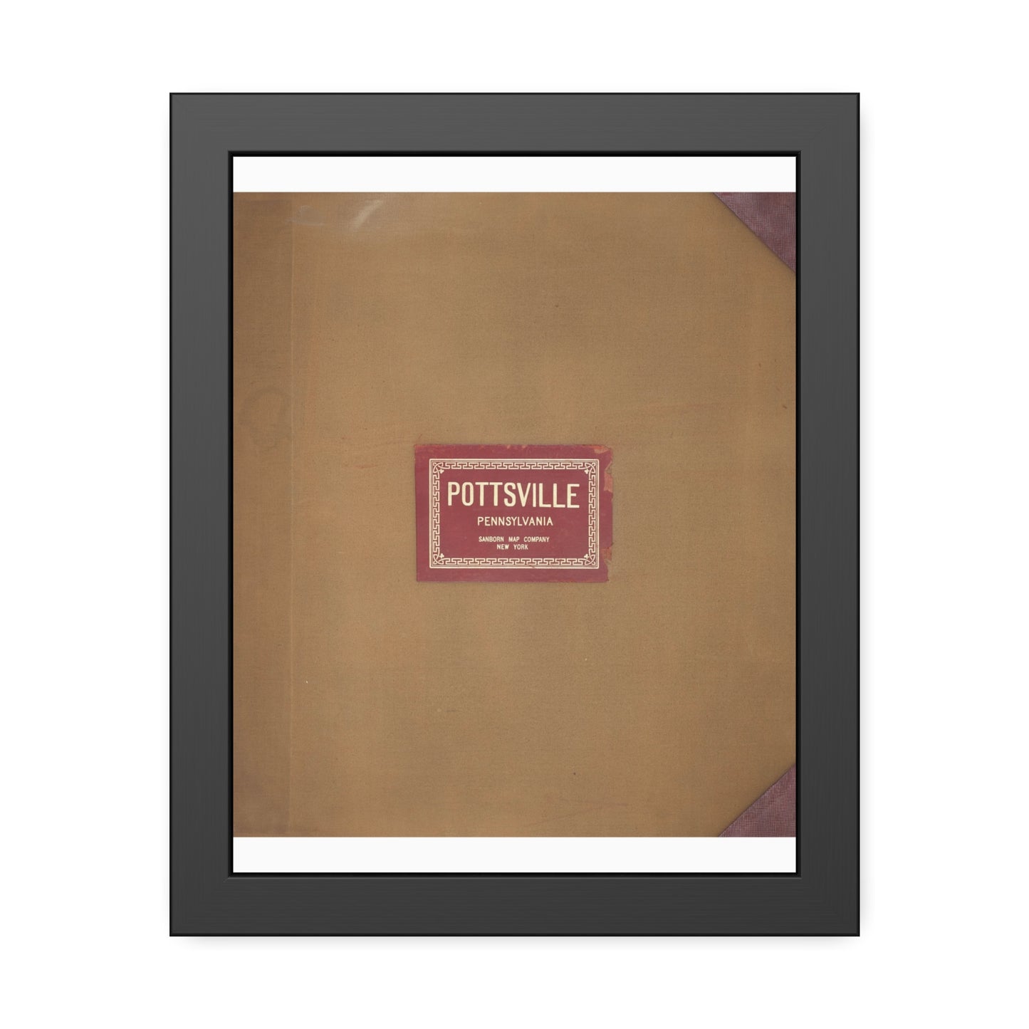 Sanborn Fire Insurance Maps — Pottsville — Framed