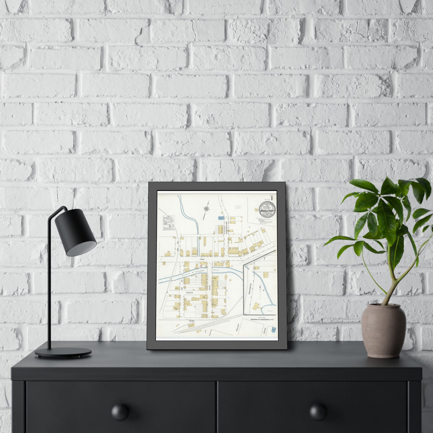 Sanborn Fire Insurance Maps — Middleport — Framed