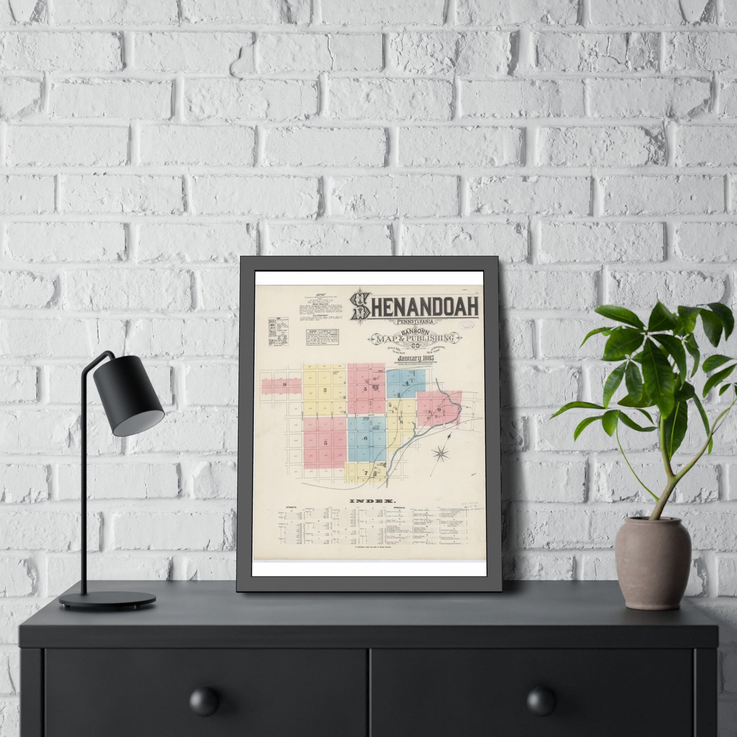 Sanborn Fire Insurance Maps — Shenandoah — Framed