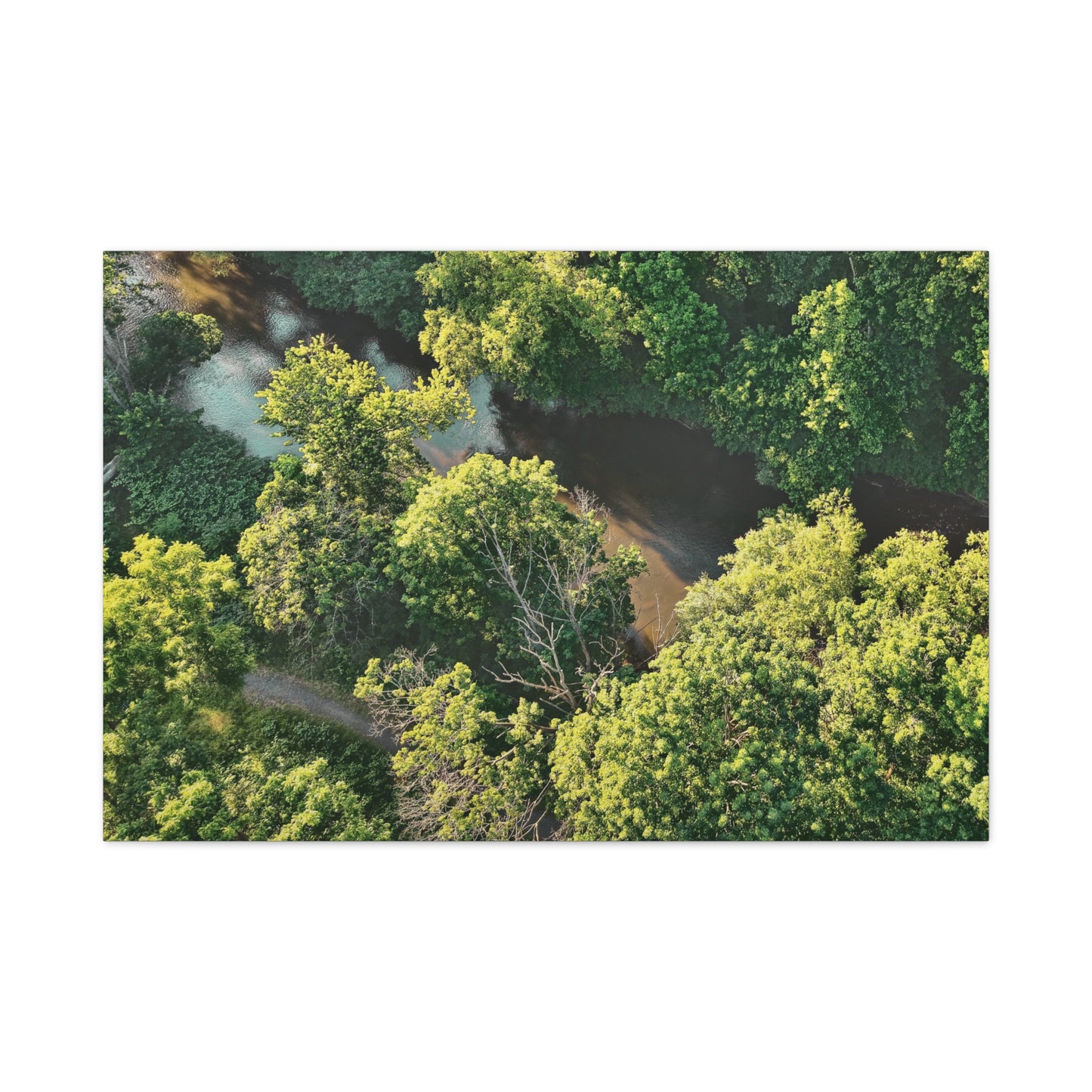Hidden River — Schuylkill Confluence Aerial, Schuylkill Haven PA — Canvas