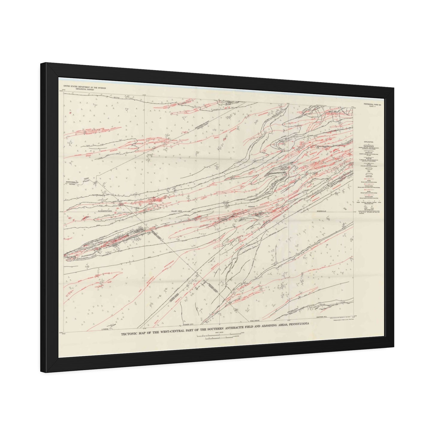 USGS Geology of the West-Central Southern Anthracite Field (PP 602) — Framed
