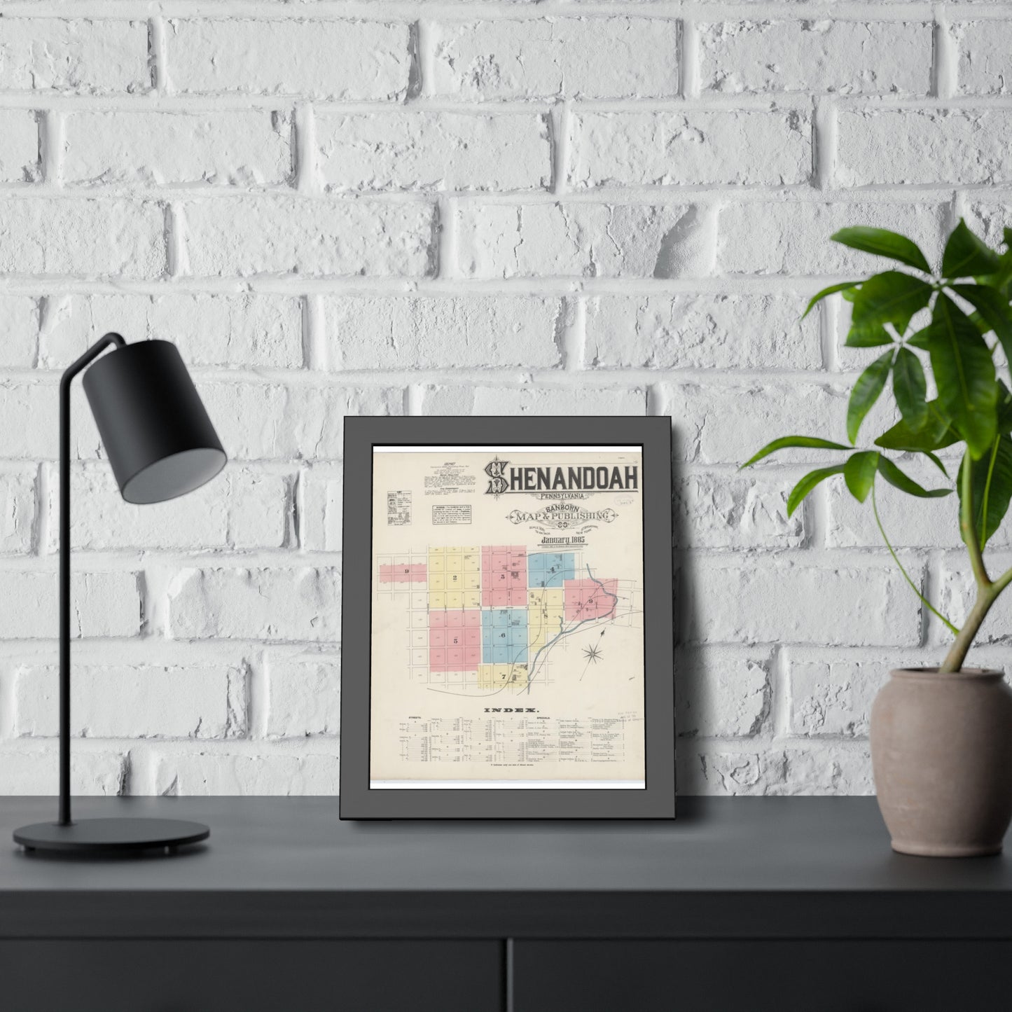 Sanborn Fire Insurance Maps — Shenandoah — Framed