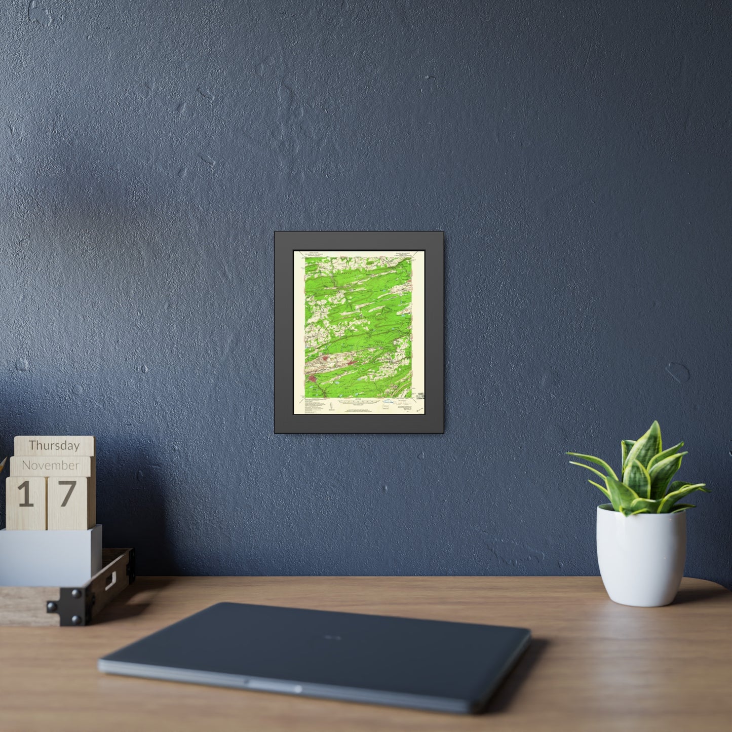USGS Topographic Map — Mahanoy Quadrangle, 1955 — Framed