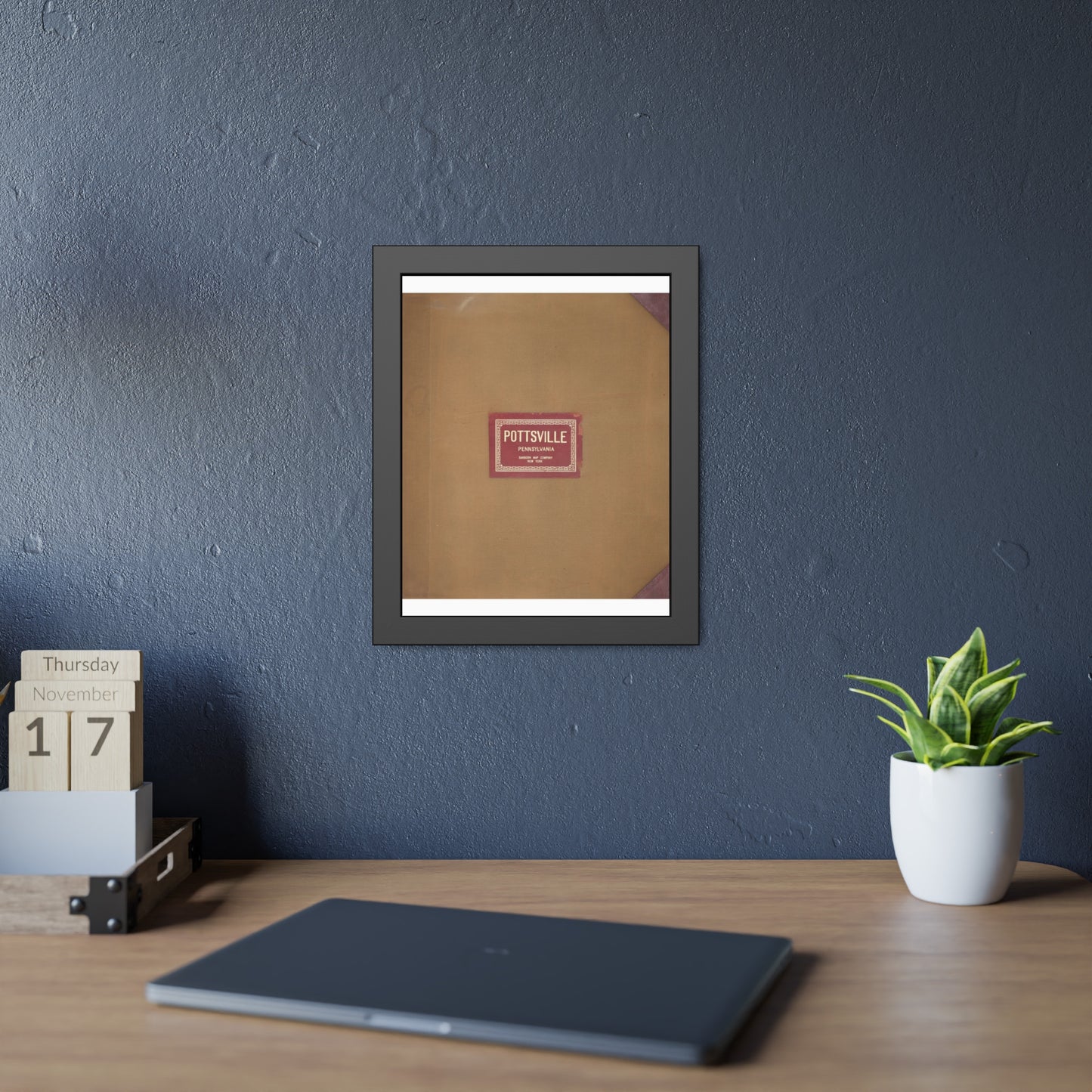 Sanborn Fire Insurance Maps — Pottsville — Framed
