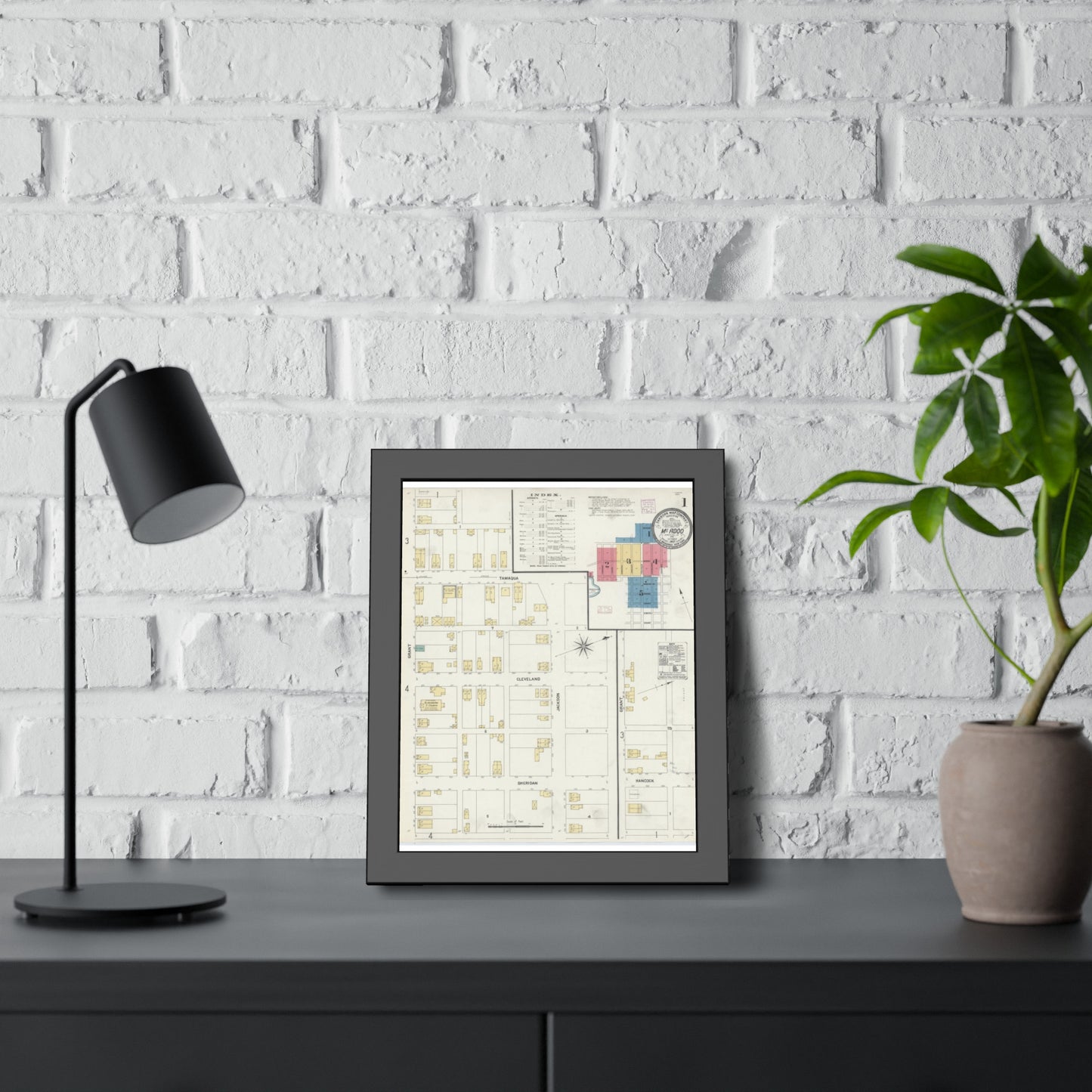Sanborn Fire Insurance Maps — McAdoo — Framed