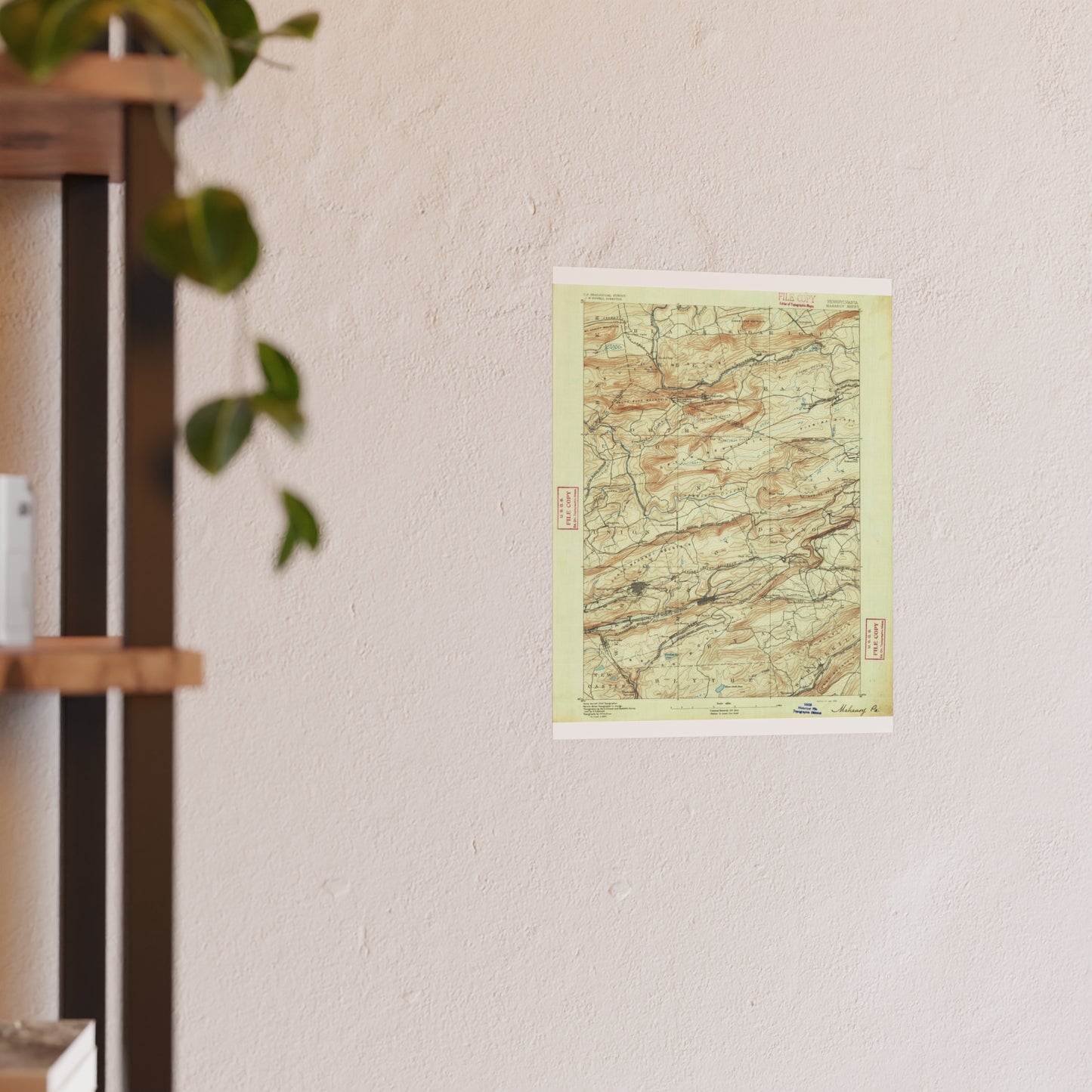 USGS Topographic Map — Mahanoy Quadrangle, 1892