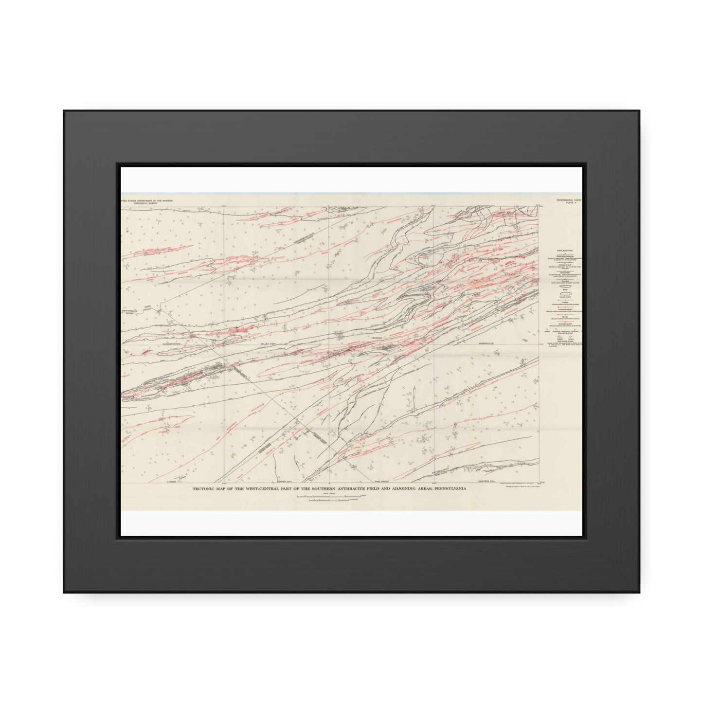 USGS Geology of the West-Central Southern Anthracite Field (PP 602) — Framed