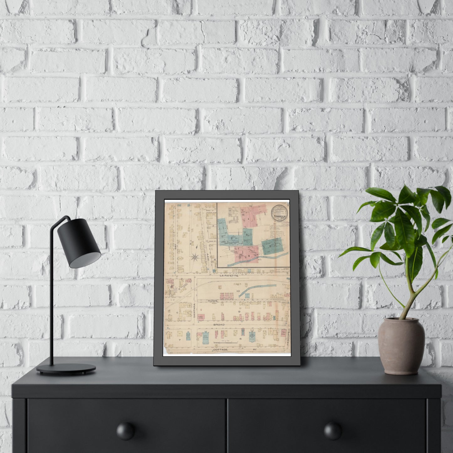 Sanborn Fire Insurance Maps — Tamaqua — Framed