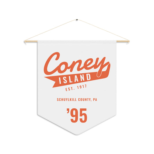 The Coney Island 90's Retro Pennant — White