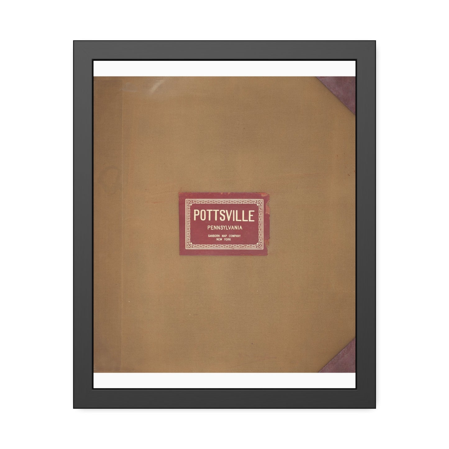 Sanborn Fire Insurance Maps — Pottsville — Framed