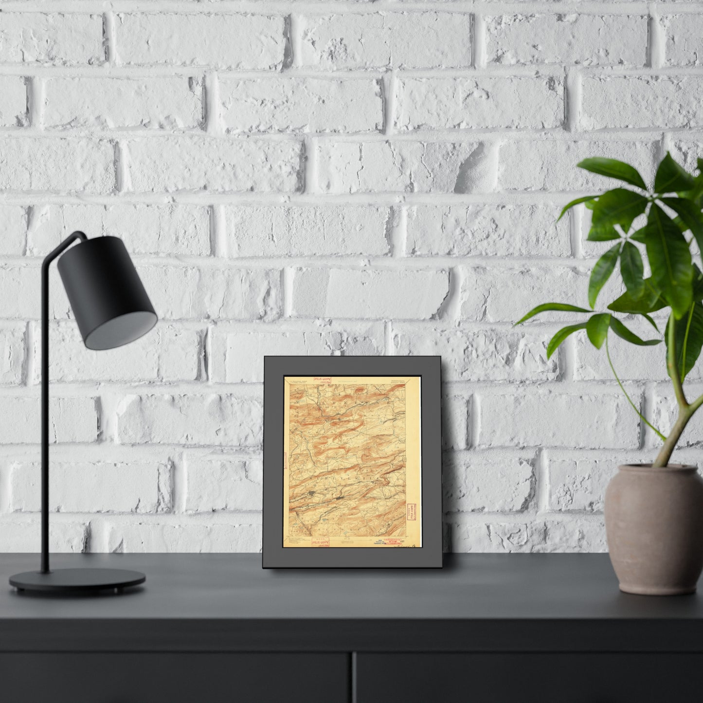 USGS Topographic Map — Mahanoy Quadrangle, 1893 — Framed
