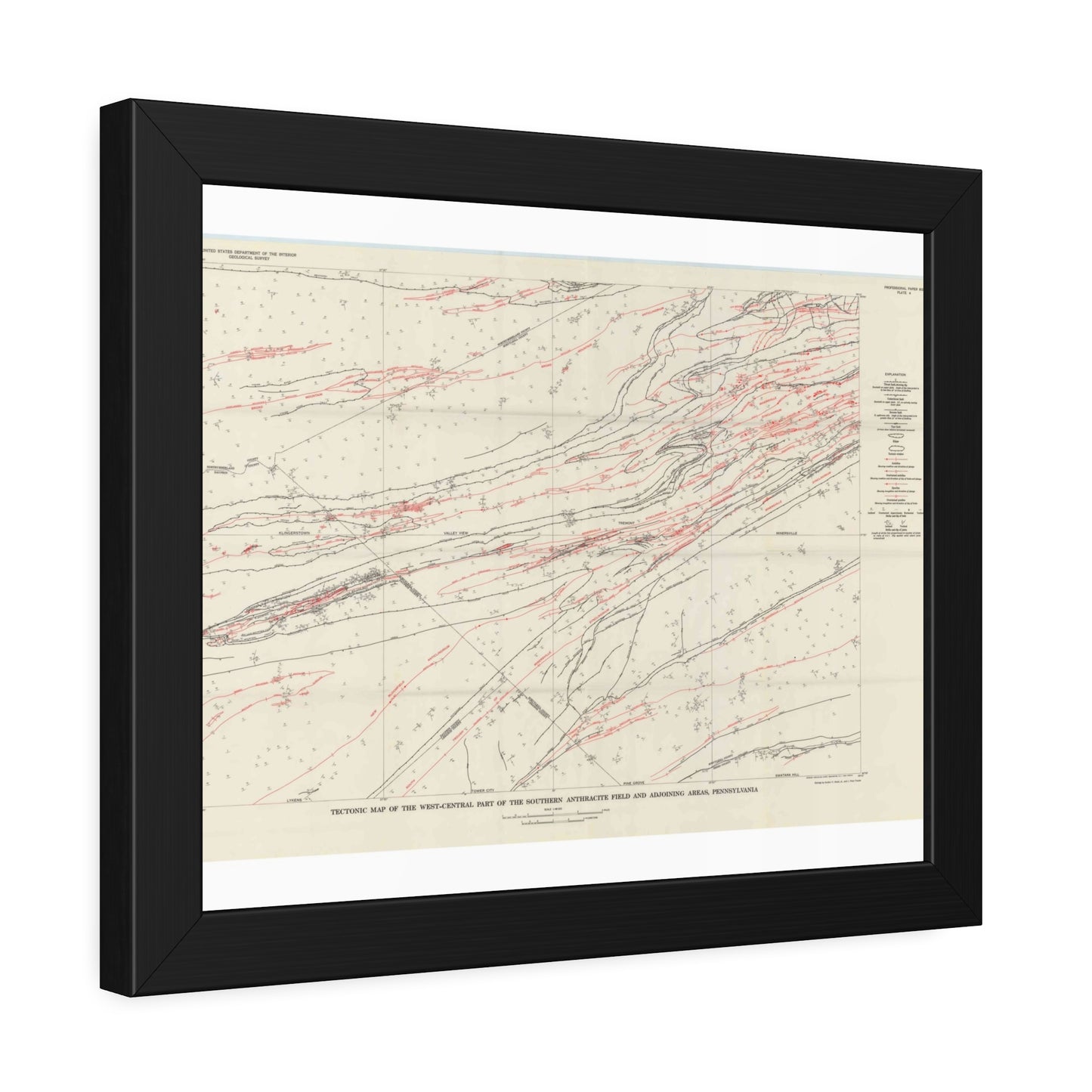 USGS Geology of the West-Central Southern Anthracite Field (PP 602) — Framed