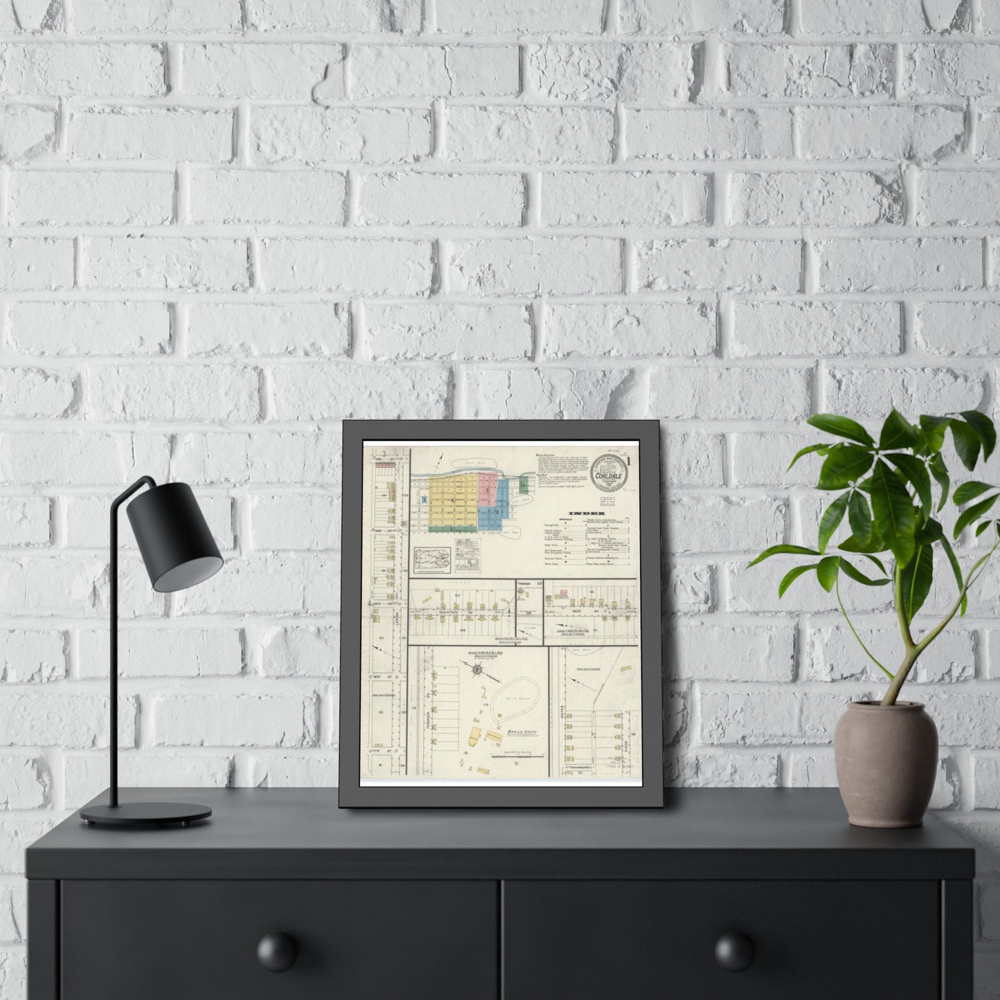Sanborn Fire Insurance Maps — Coaldale — Framed