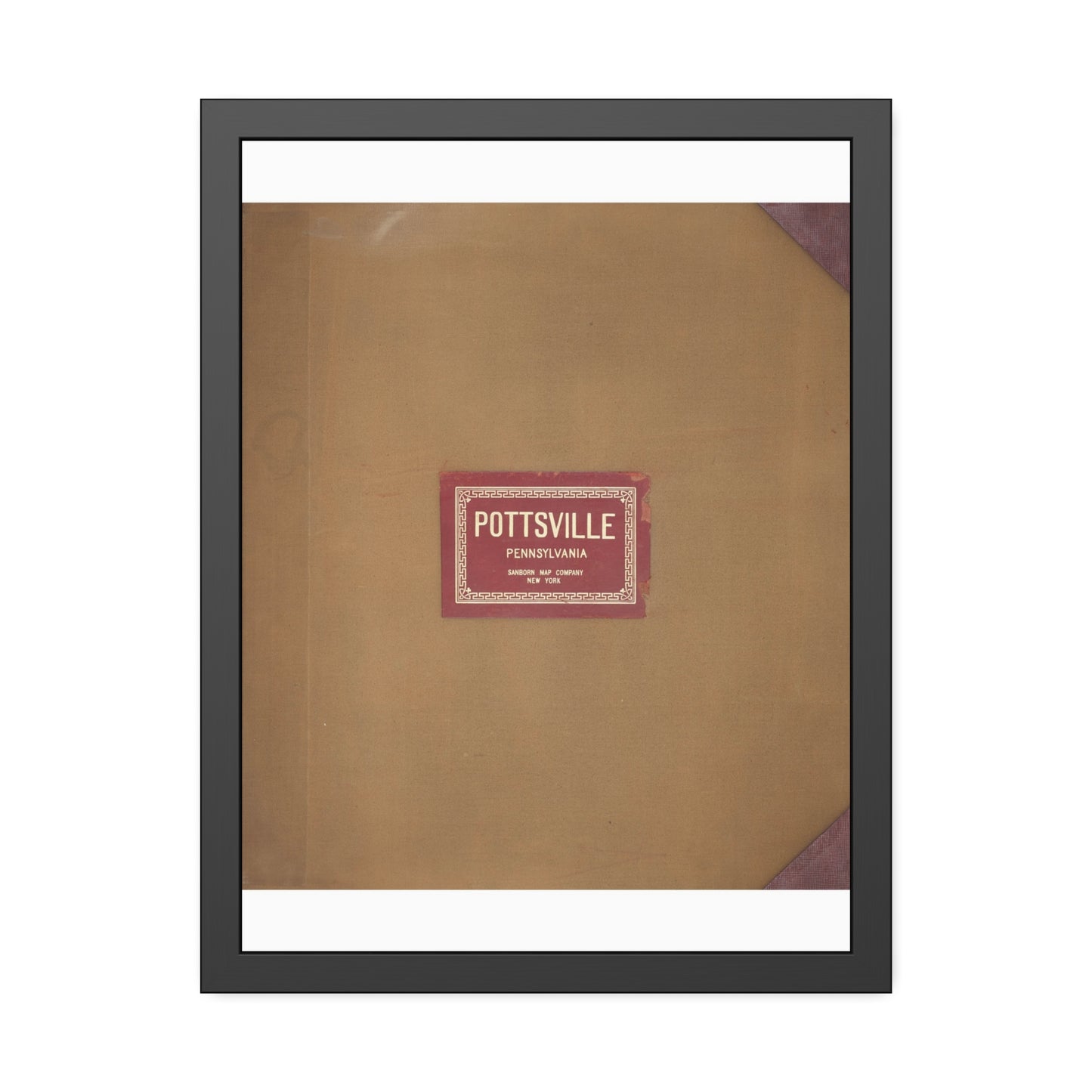 Sanborn Fire Insurance Maps — Pottsville — Framed