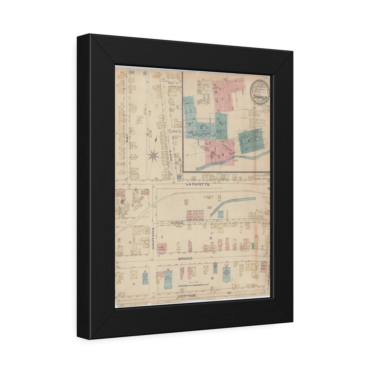 Sanborn Fire Insurance Maps — Tamaqua — Framed
