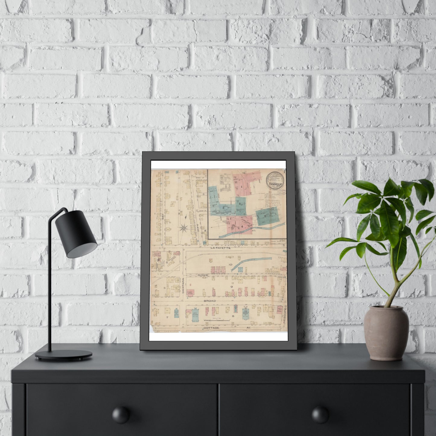 Sanborn Fire Insurance Maps — Tamaqua — Framed