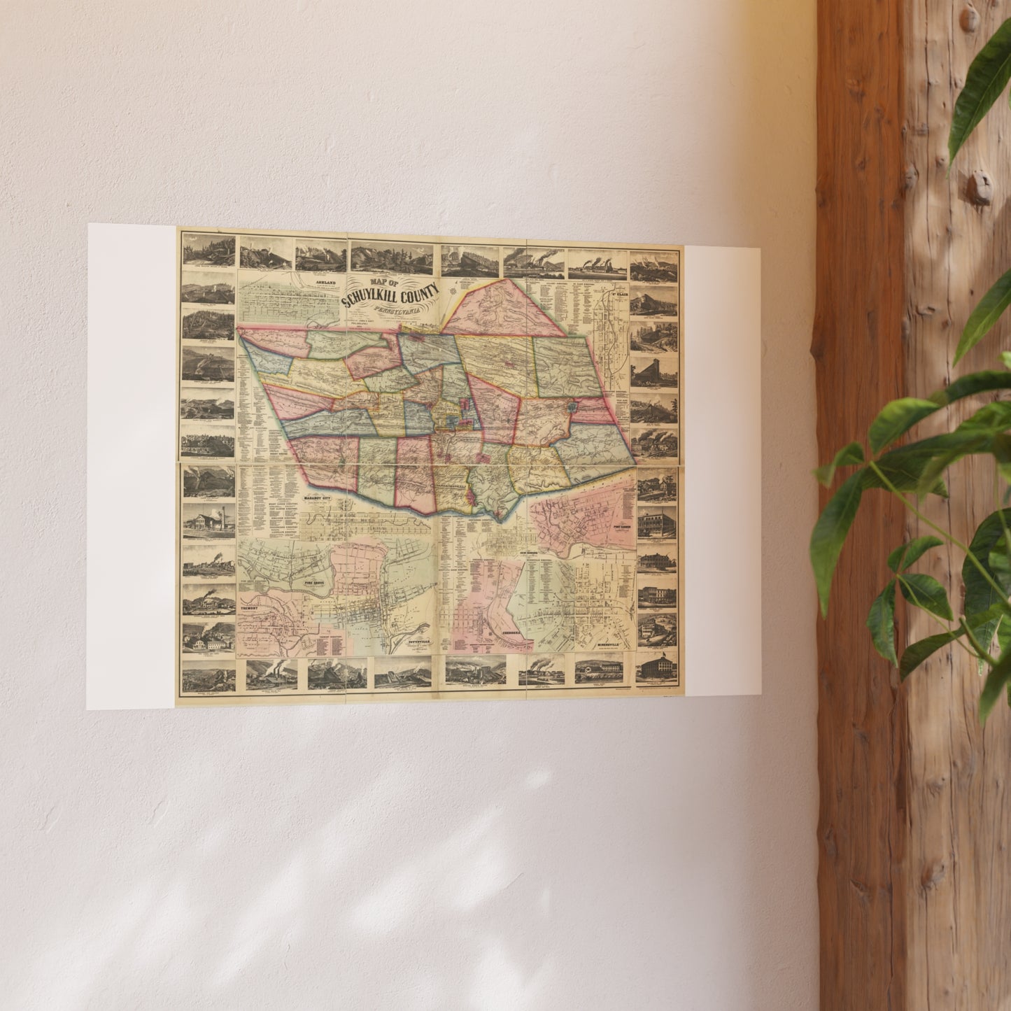 Map of Schuylkill County, Pennsylvania: From Actual Surveys (Scott)