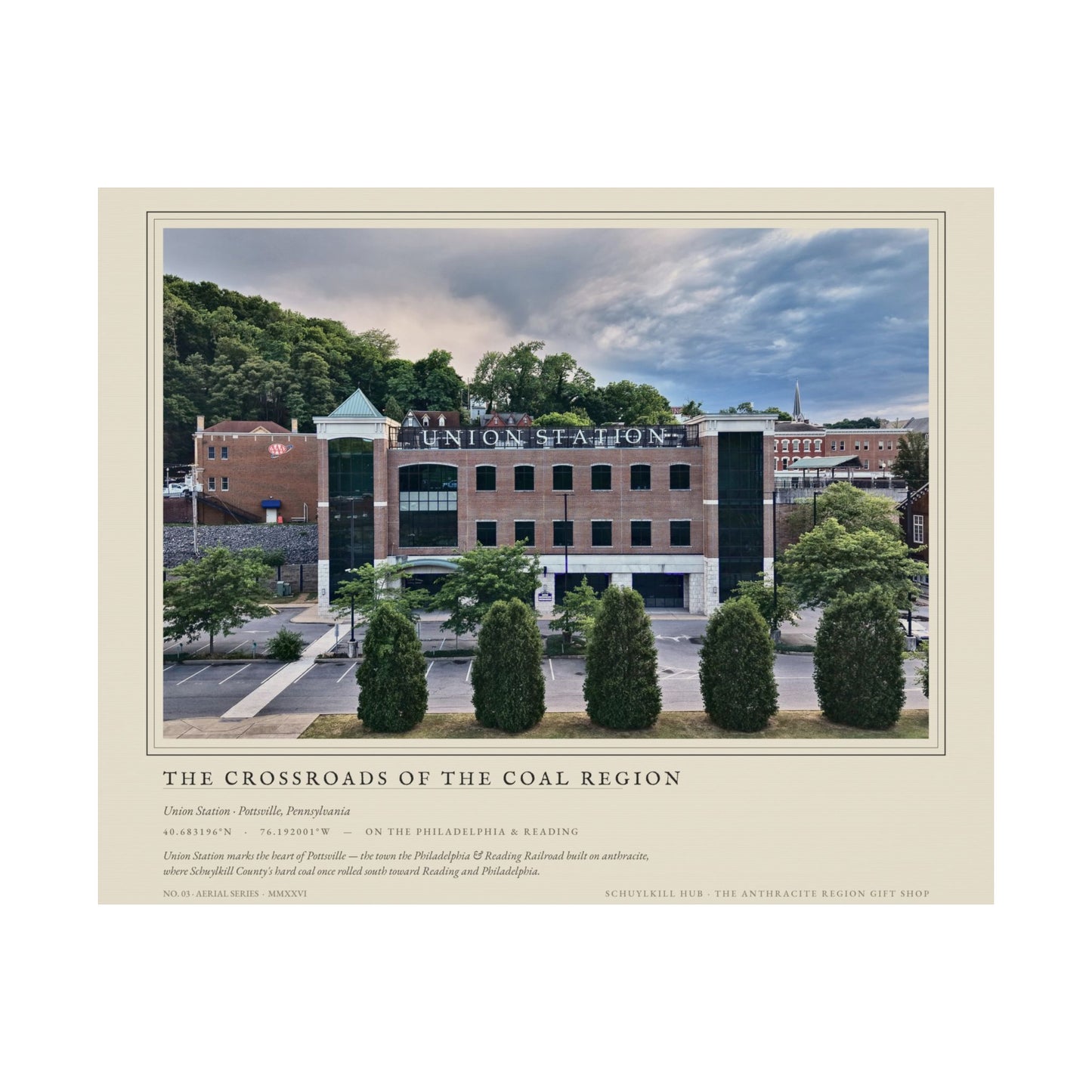 The Crossroads of the Coal Region — Union Station · Survey Plate