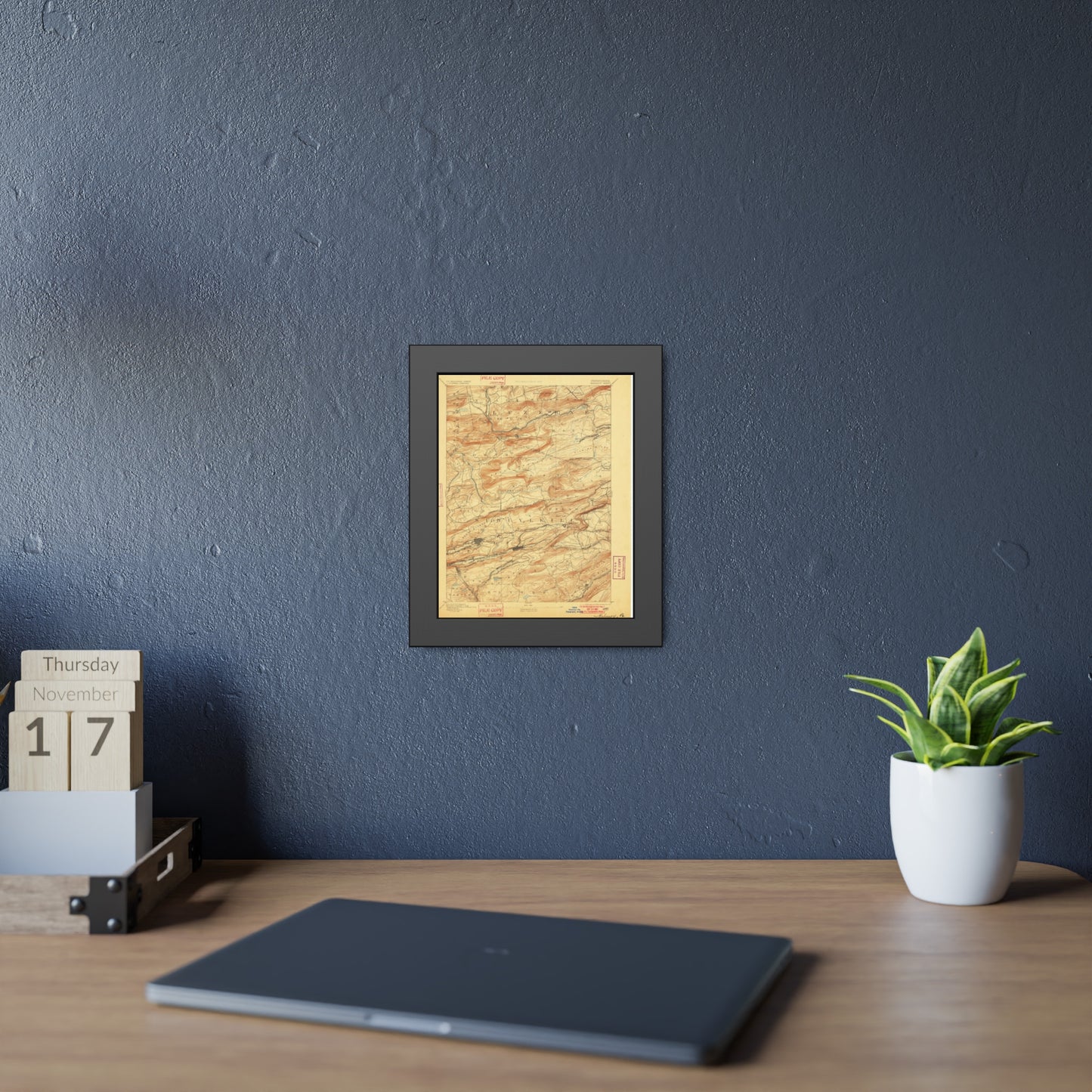 USGS Topographic Map — Mahanoy Quadrangle, 1893 — Framed
