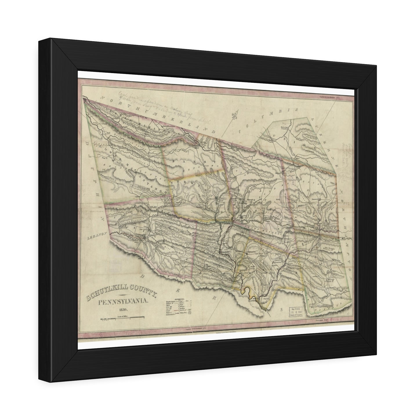 Schuylkill County, Pennsylvania (Tanner) — Framed