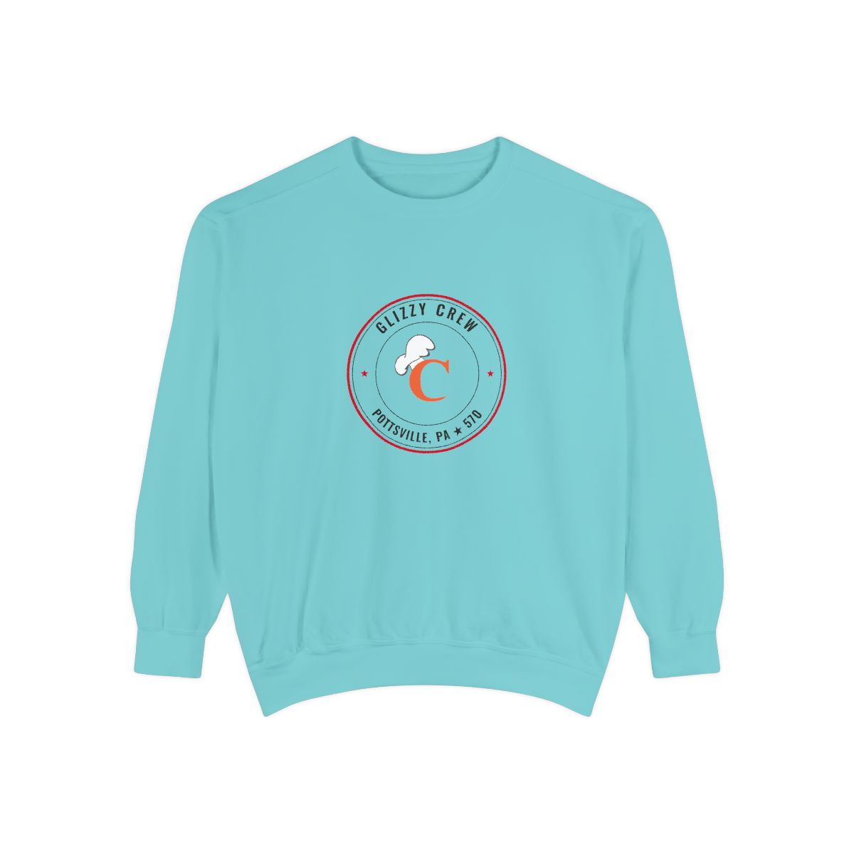 The Coney Island Glizzy Crew Crewneck - Hot Weiners — Chalky Mint, front