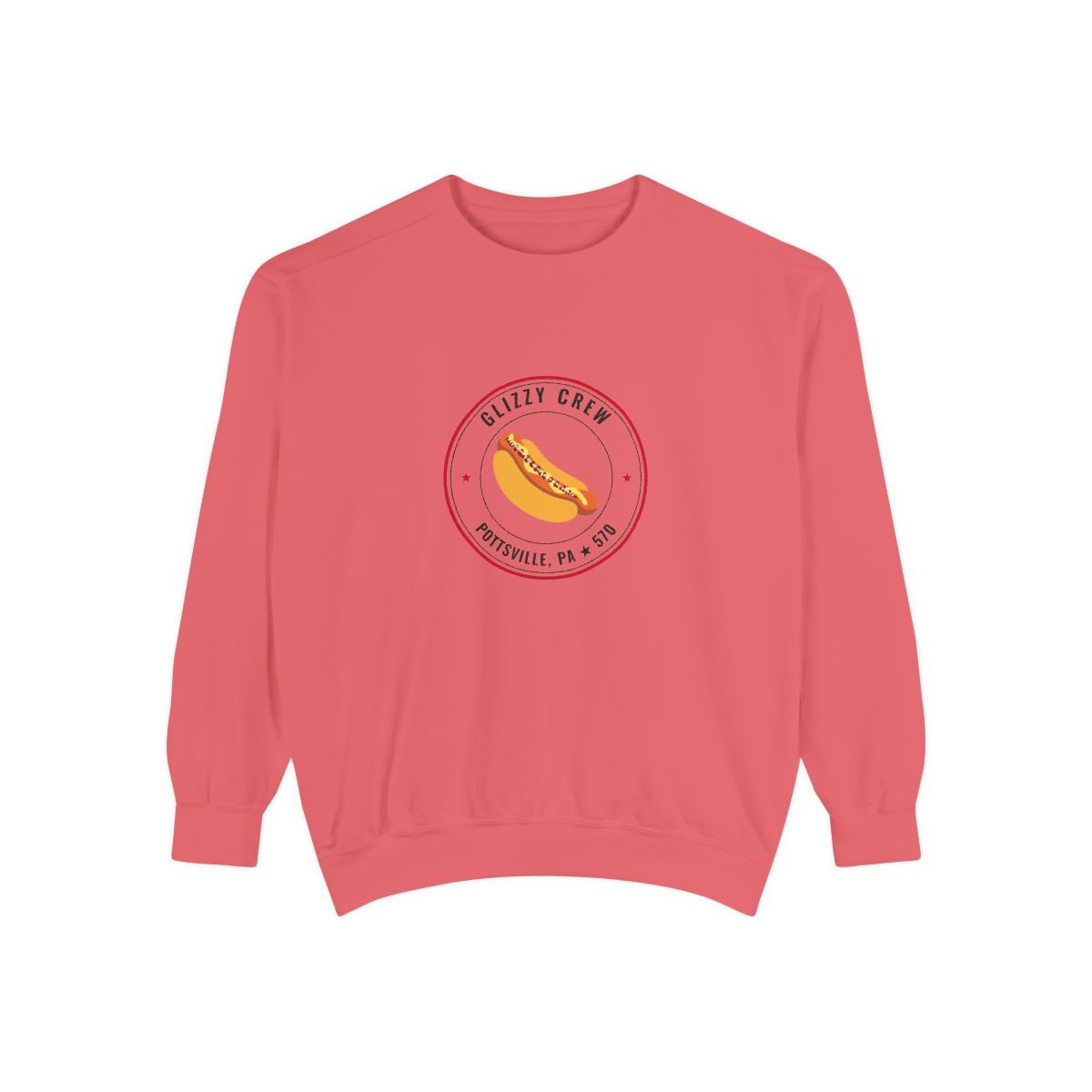 The Coney Island Glizzy Crew Crewneck - With Everything — Watermelon, front