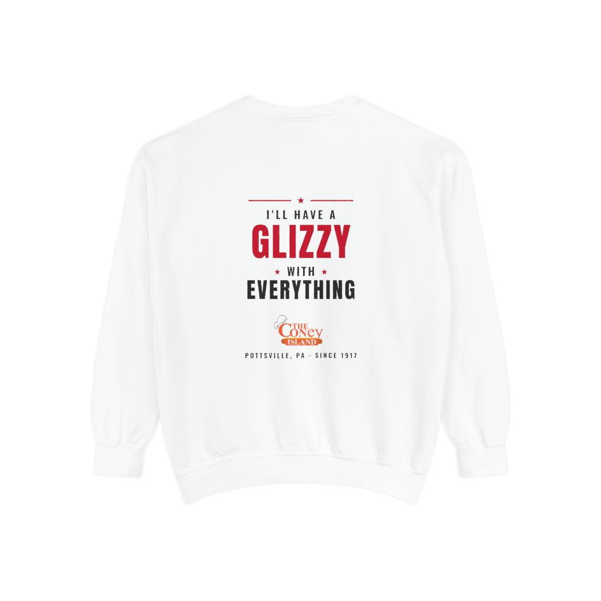 The Coney Island Glizzy Crew Crewneck - With Everything — back print