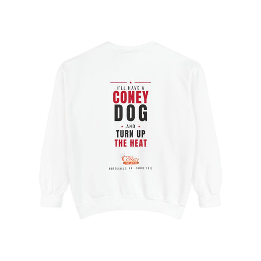 The Coney Island Glizzy Crew Crewneck - Turn Up the Heat — back print