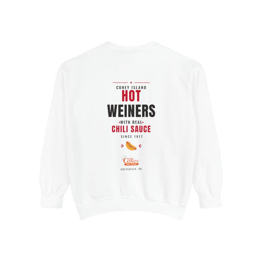 The Coney Island Glizzy Crew Crewneck - Hot Weiners — back print