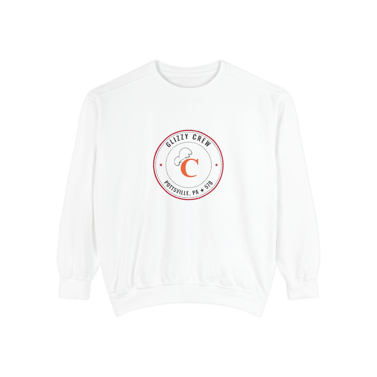 The Coney Island Glizzy Crew Crewneck - Hot Weiners — White, front